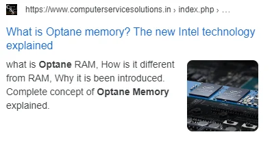 Optane memory Meta data