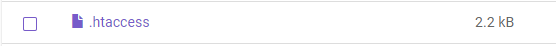 HTACCESS FILE IN FILE MANAGER.